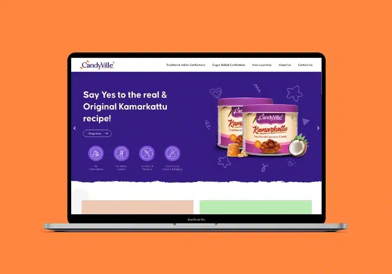 Website design for CandyVille